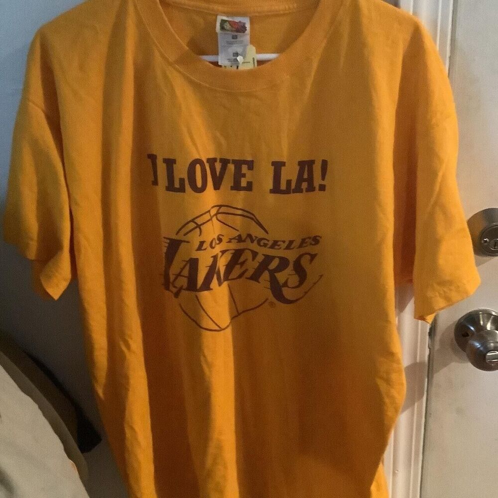 Lakers I love la ! Lofteez fruit of the loom size xl X-Large extra large yellow